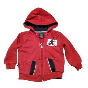 Air‎ Jordan Full Zip Hoodie Toddler 12M Embroidered Jumpman Logo Red Black